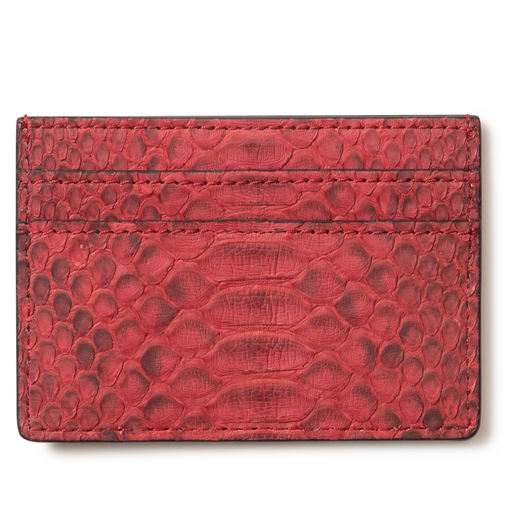 Rockertype Python Skin Cardholder - Red
