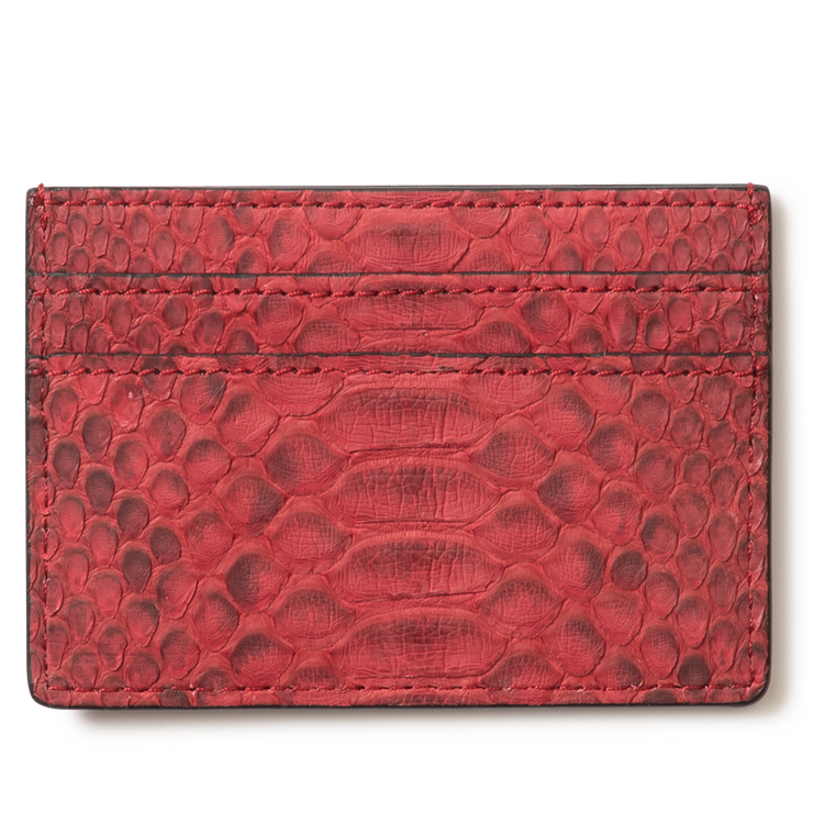 Rockertype Python Skin Cardholder - Red