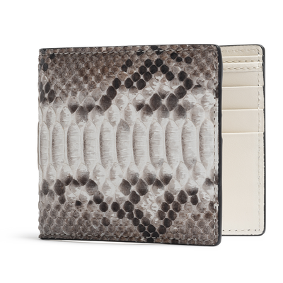 ROCKERTYPE Python Skin Bifold Wallet - White