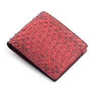 ROCKERTYPE Python Skin Bifold Wallet - Red