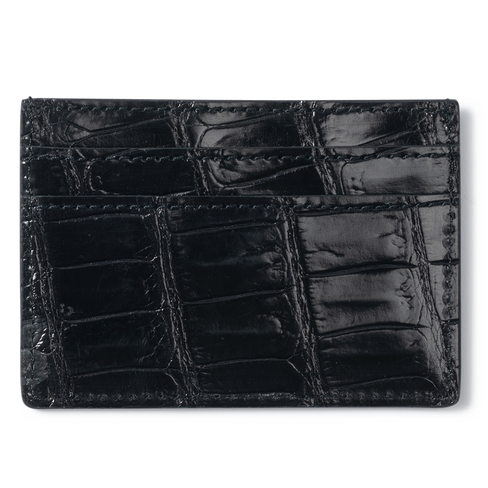 ROCKERTYPE Crocodile Cardholder - Black
