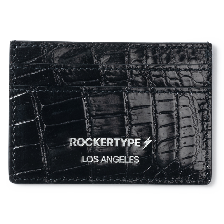 ROCKERTYPE Crocodile Cardholder - Black