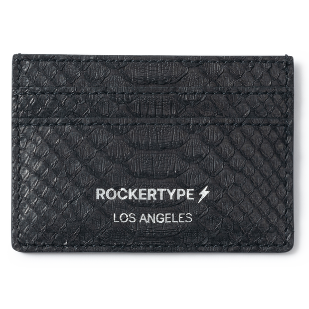 Rockertype Python Skin Cardholder - Black