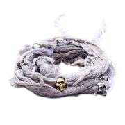 Silk & Skull Wrap Necklace