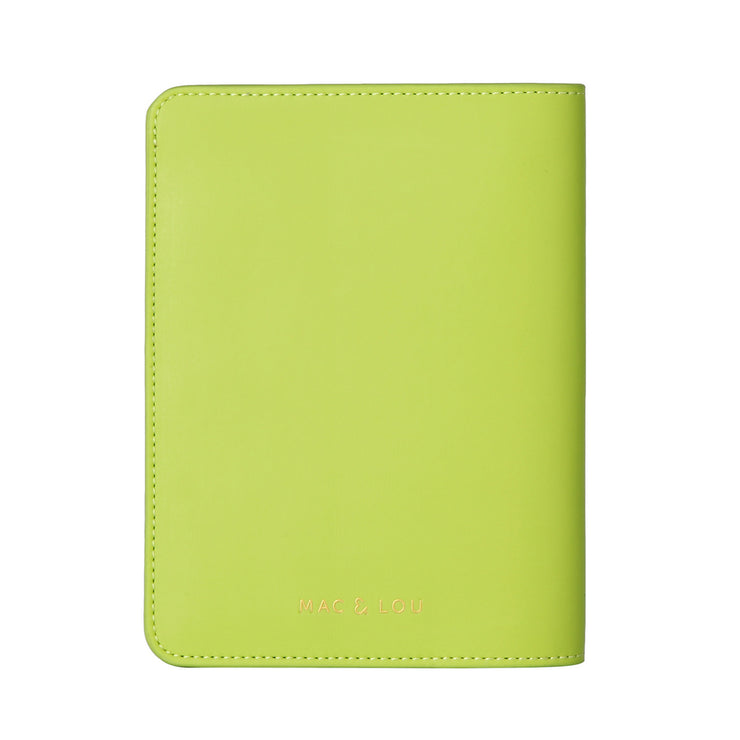 Passport Case | Smooth Lime Green