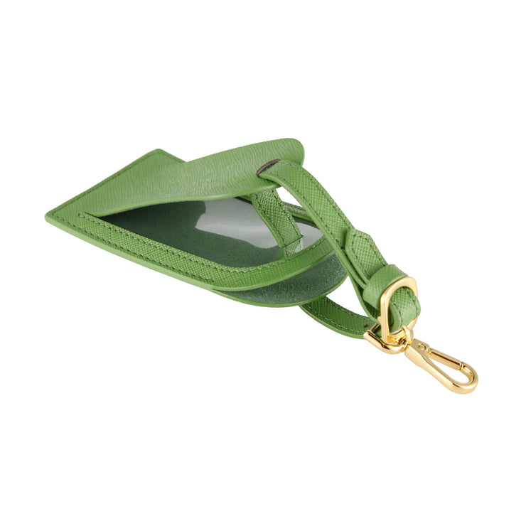 Luggage Tag | Green _saffiano