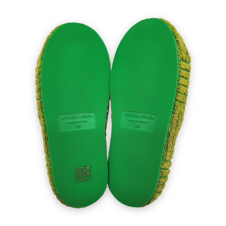 Bottega Veneta Resort Sponge Slides 'Grass'