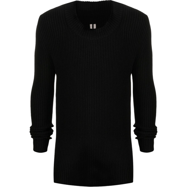 Rick Owens Cashmere-blend Ribbed Knit Sweater