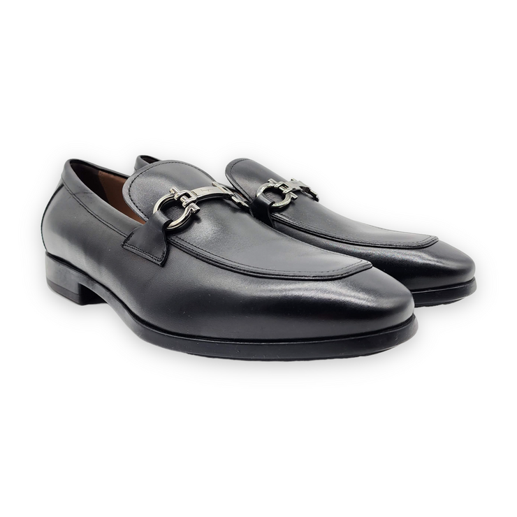 Salvatore Ferragamo Gancini-Bit Leather Loafers