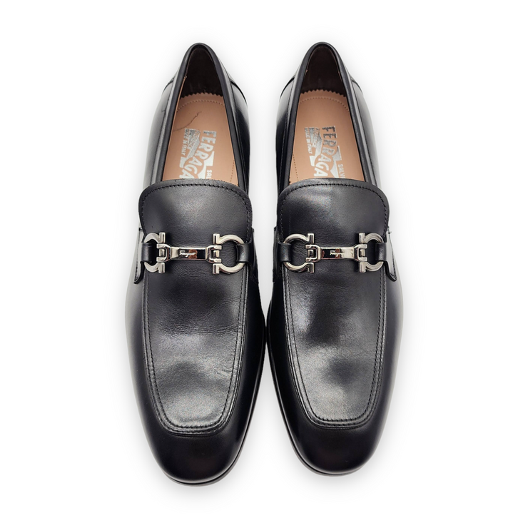 Salvatore Ferragamo Gancini-Bit Leather Loafers