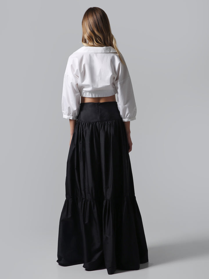 Visaltes Cropped Poplin Blouse