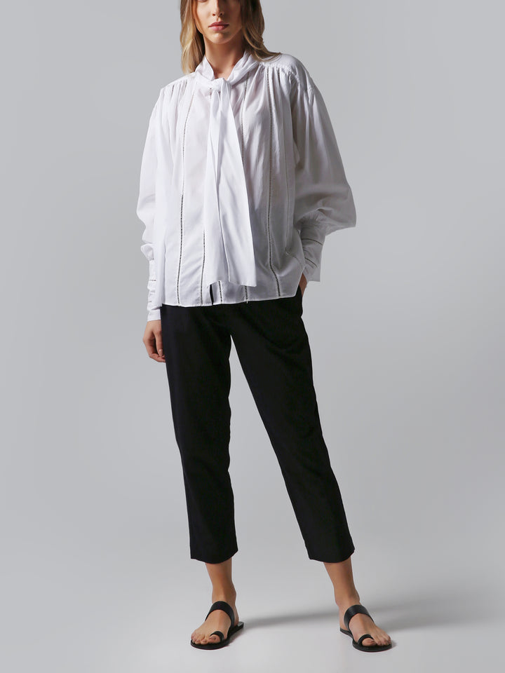 Visaltes Tie-Neck Blouse