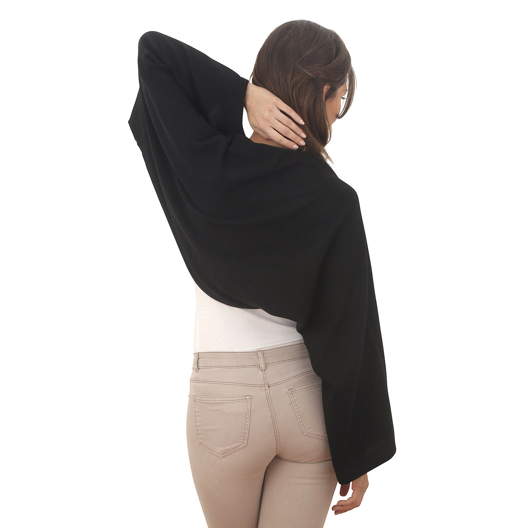 Cashmere Poncho Black