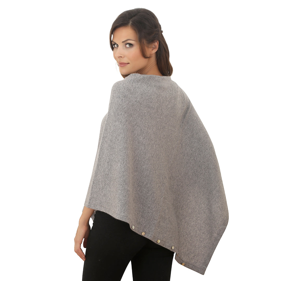 Cashmere Poncho Gray